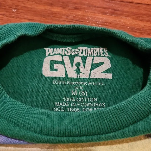 Plants vs. Zombies Garden Warfare 2 Green Tee for Boy Size M (8) - Picture 3 of 4